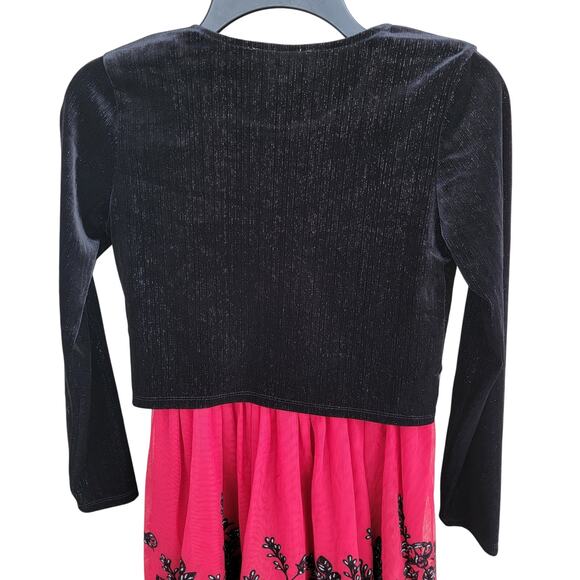 Knitworks Girls 2 Piece Christmas Holiday Dress Size 14 with Necklace - Picture 6 of 6